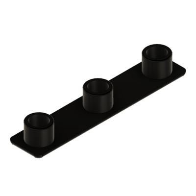 60-100-1 MODULAR SOLUTIONS POLYAMIDE PART END CAP 90MM X 18.5MM BLACK
